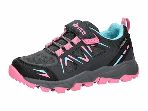 Lico Unisex Kinder Allen VS Trekkingsschuhe, anthrazit/pink/türkis - Wanderschuhe mit Comfortex-Klimamembrane für optimalen Wetterschutz und Tragekomfort bei jedem Abenteuer.