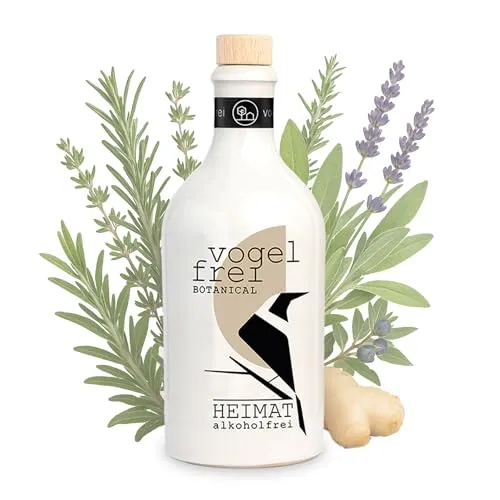 Heimat Vogelfrei alkoholfrei - Alkoholfreier Gin mit Wacholder, Thymian, Lavendel & Zitrusnoten, ideal für kreative Cocktails und erfrischende Drinks.