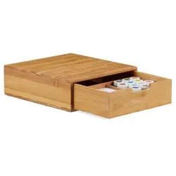 Relaxdays Natur Schubladenbox aus Bambus - Ablagesysteme mit natürlicher Optik, ideal zur optimalen Organisation Ihrer Schubladen und aus nachhaltigem Bambus gefertigt.