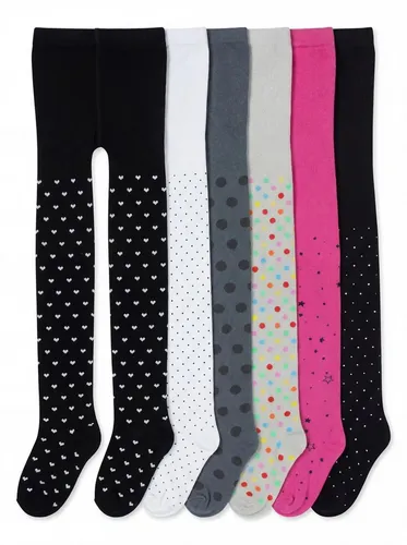 TupTam Mädchen Strickstrumpfhosen 6er Pack bunt gemustert - Sportsocken in bunten Farben, aus 76% Baumwolle für hohen Tragekomfort, ideal für aktive Mädchen in der Größe 140-146.