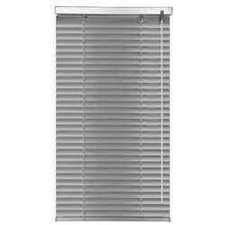 euroharry Jalousie Cordless-Schnurlos Aluminium Venetian Blind Alu Jalousie Rollo silberfarben 100 cm x 100 cm