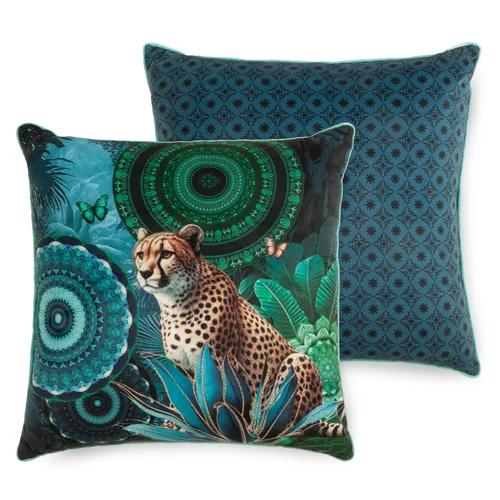 hip Dekokissen Nyah, Mandala - Kissen, 100% polyvelvet, digital gedruckt mit passendem Print auf der Rückseite - ideal für stilvolle Akzente in jedem Raum.