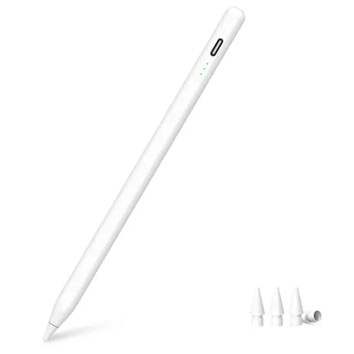 MYSTILUCK iPad Stylus für iPad (2018-2025) - Präziser Stylus für iPad mit Neigungssensor, Palm-Rejection und USB-C Schnellladung, ideal für kreatives Arbeiten und Zeichnen.