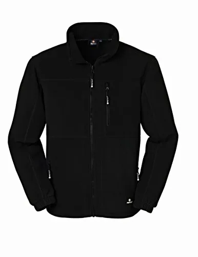 Fleecejacke DALLAS 3360 - Schwarz, Größe XL - Funktionsjacke für Herren, kälteisolierend und scheuerfest, ideal für Outdoor-Aktivitäten, ausgestattet mit Reißverschlusstaschen und Aufhänger im Kragen.