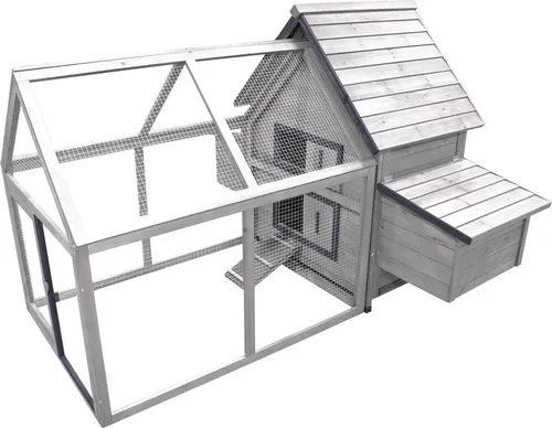 Flamingo Hühnerstall Castle Cottage - Robuster Hühnerstall mit großzügigen Seitenkästen (45,5 x 34,5 cm), ideal für die artgerechte Haltung Ihrer Hühner.