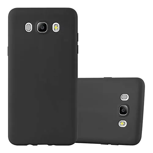 Cadorabo Hülle kompatibel mit Samsung Galaxy J7 2016 Schutzhülle TPU Silikon Case Candy Design Slim Kratzfest Weiche Gummi mit Rundumschutz Case Hülle für Galaxy J7 2016 in Schwarz