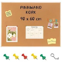 Creative Deco Pinnwand Kork 60 x 90 cm mit 5 Nadeln - Große Kork-Pinnwand für kreative Ideen, ideal für Zuhause oder das Büro. Mit 5 praktischen Nadeln für eine einfache Nutzung.