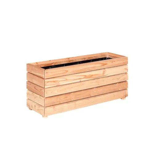Mega-Holz Pflanzkübel Modulo aus Lärchenholz, 90 x 30 x 39 cm - Pflanzkübel aus nachhaltiger europäischer Lärche, ideal für Garten und Balkon. Mit stabilen Füßen gegen Staunässe und einfachem Aufbau - die perfekte Lösung für Ihre Pflanzen!