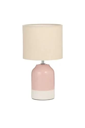 Pauleen Tischleuchte Sandy Glow - Beige/Rosa, max. 20W - Tischleuchte in trendigem Beige/Rosa, aus Keramik und Textil, ideal für stilvolle Innenräume. Einfache Selbstmontage und 5 Jahre Herstellergarantie.