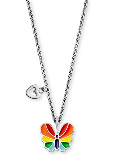 Engelsrufer Kinderkette SS25 HENS-HAPPY-BUTTERFLY - Colliers für Kinder, aus hochwertigem Edelstahl und buntem Emaille, perfekt für kleine Fashionistas und als besonderes Geschenk.