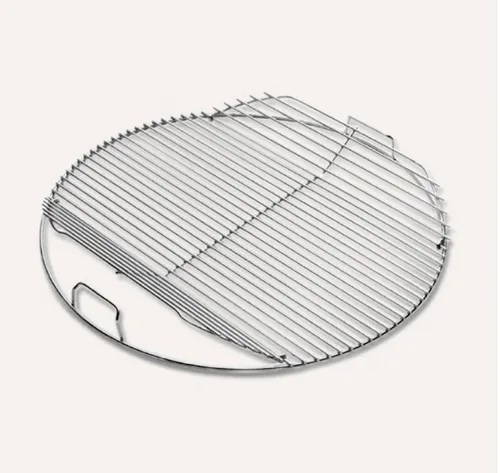 WEBER 8414 Premium Grillrost 47 cm klappbar - Grillzubehör mit rostbeständigem, verchromtem Finish, leicht zu reinigen und geschirrspülmaschinenfest – ideal für BBQ-Liebhaber!