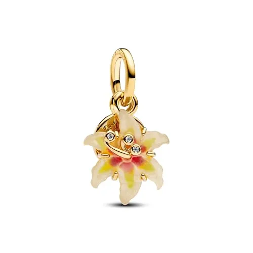 PANDORA Disney Rapunzel Charm: Glow-in-the-Dark Magische Blume - Bead Charm für Damen, inspiriert von Disney’s Rapunzel, leuchtet im Dunkeln und erinnert an Mut und Stärke mit der Botschaft „Follow your own light“.