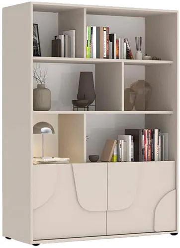 Highboard OTTO HOME "Stone", cashmere, fronten in 3d, design, B:105cm H:155cm T:40cm