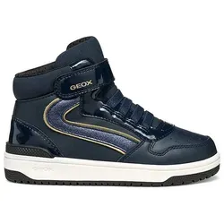 Geox Sneakers "Washiba" Dunkelblau Größe 32 für Kinder - Bequeme Geox Sneakers "Washiba" in Dunkelblau, Größe 32. Ideal für aktive Kinder mit rutschhemmender Sohle und verstärkten Kappen für zusätzlichen Schutz.