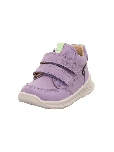 Superfit Breeze Baby - Mädchen Lauflernschuh, Lila Hellgrün 8510, 21 EU - Baby Sneaker für Mädchen mit dekorativer Prägung, abriebfester und flexibler Sohle für sicheres Laufen und einfaches An- und Ausziehen dank praktischer Webbings.