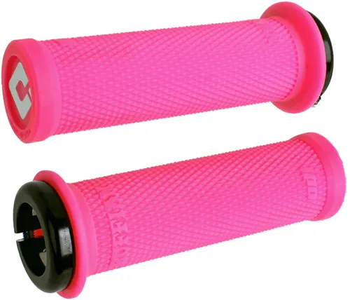 Odi Grips Ruffian Mini Lock On Griffe V2.1 - Pink - Hochwertige Lenkergriffe für optimalen Grip und Komfort, ideal für anspruchsvolle Fahrten.