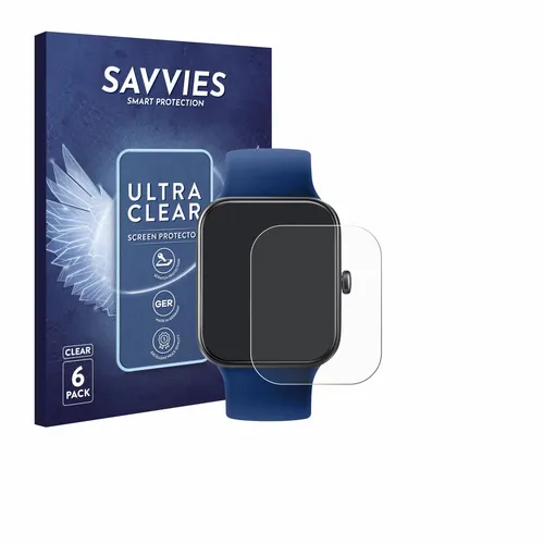Savvies 6 Stück Schutzfolie für Decathlon CW500 M Displayschutz-Folie Ultra-Transparent
