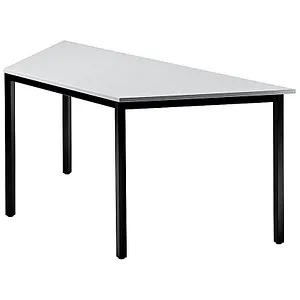 HAMMERBACHER Konferenztisch VDQTR lichtgrau - Diverse H, eleganter trapezförmiger Tisch mit pflegeleichter, kratzfester Tischplatte und stabilen Vierkantrohr-Gestell – ideal für Meetings und Seminare.