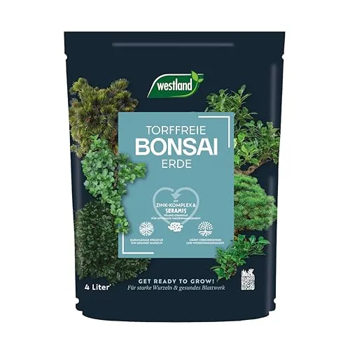 Westland Bonsai Erde, 4 l – Erde mit Tongranulat für Starke Wurzeln und gesunde Blätter, Blumenerde zur ideale Wasser- und Nährstoffverteilung
