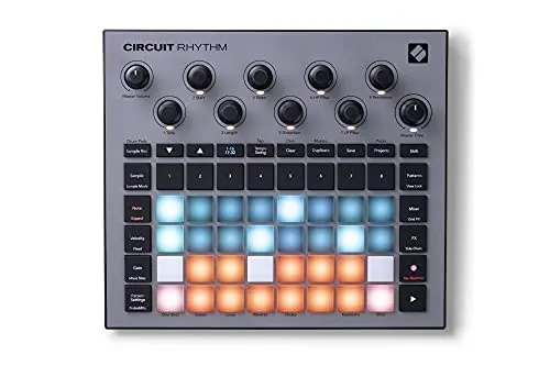 Novation Circuit Rhythm: Sampler und Groovebox für kreative Beats - Sampler, ideal für Live-Performances mit 8 flexiblen Sample-Tracks, die müheloses Resampling und kreative Beat-Erstellung ermöglichen.