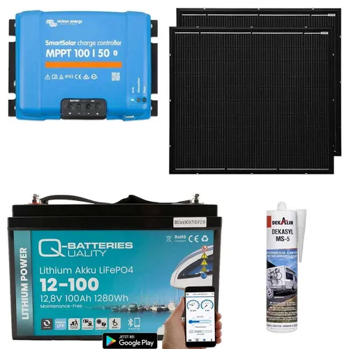 a-TroniX Solaranlage Wohnmobil 440W mit Lithium Batterie - Caravan-Zubehör mit 440W Solaranlage, 100Ah Lithium Batterie und Victron MPPT Laderegler für maximale Energieeffizienz und Unabhängigkeit unterwegs.