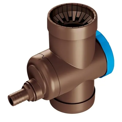 YourCasa Regentonne Regensammler Regendieb [Downpipe70] - Bewässerungssystem mit Überlaufstop, Absperrhahn und feinem Metallsieb – ideal für effiziente Regenwassernutzung.