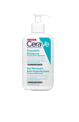 CeraVe Schäumendes Reinigungsgel für das Gesicht - Porentiefe Reinigung für ein frisches Hautgefühl, ideal für die tägliche Gesichtsreinigung und Pflege.
