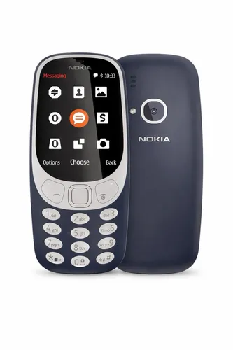 Nokia 3310 2G Mobiltelefon mit 2,4 Zoll Farbdisplay - Klassisches Nokia 3310 Mobiltelefon in Dunkelblau mit 2,4 Zoll Display, 2MP Kamera und Dual SIM. Langanhaltender Akku für bis zu 31 Tage Standby und benutzerfreundliche Inseltastatur.