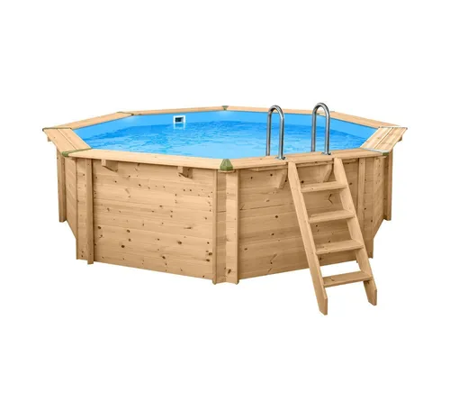 Interline Pool Bali Set 1 (1-tlg) - Luxuspool für die ganze Familie - Swimmingpools – Hochwertiger Pool aus nordischer Kiefer mit einfacher Montage und langlebiger, wartungsfreier Imprägnierung für unbeschwerte Sommertage.