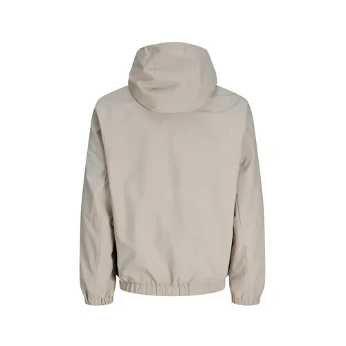 Jack & Jones Herren-Übergangsjacke - Leichte und funktionale Jacke mit Reißverschluss und hochschließender Kapuze. Elastische Ärmelabschlüsse und Saum für perfekten Sitz. Stilvolle Akzente durch farbige Reißverschlüsse. Ideal für Freizeit und Outdoor-Aktivitäten.