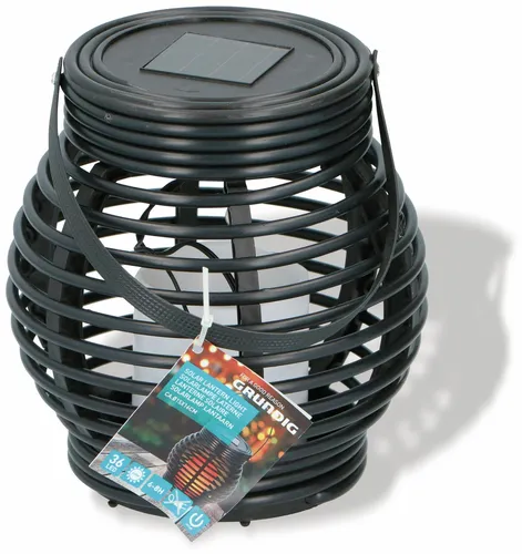 GRUNDIG Solar-Gartenleuchte 36 LEDs 16625 - Dekorative Solar-Gartenleuchte mit Flammeneffekt, die sich tagsüber auflädt und bei Dunkelheit automatisch leuchtet. Ideal für stimmungsvolle Beleuchtung im Garten. Schutzart IP44, Maße: 150x160 mm, inklusive Akku.