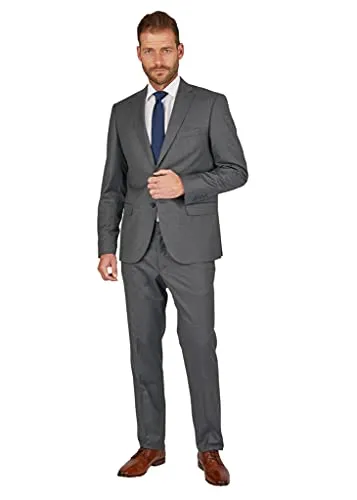 Steffen Klein Herren Anzug Wolle - Eleganter Business Anzug in Grau - Anzüge für Herren - Klassischer Regular Fit für einen professionellen Look mit optimaler Bewegungsfreiheit und unvergleichlichem Komfort.