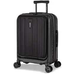 Eminent KAPSTADT BUSINESS PREMIUM - 55 cm Kabinentrolley mit 4 Rollen (schwarz) - Der 55 cm Kabinentrolley in Schwarz überzeugt mit robuster Hartschale und 47 Litern Volumen. Ideal für Geschäftsreisen mit USB-Anschlüssen und TSA-Schlössern für mehr Sicherheit. Perfekt organisiert für Laptop und persönliche Gegenstände.