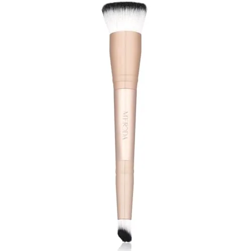 MERODA® Duo Foundation & Concealer Pinsel [2-IN-1] - Multifunktionaler Schminkpinsel - Doppelseitiger Pinsel für Foundation und Concealer, ideal für ein makelloses Make-up-Finish und vielseitige Anwendungsmöglichkeiten.