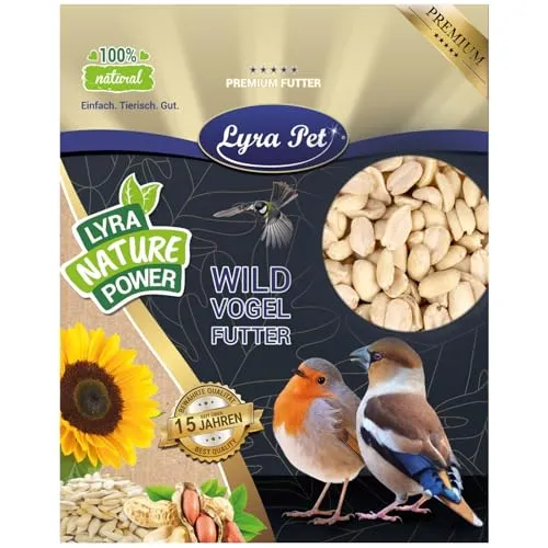 Lyra Pet® Erdnusskerne SPLITS 25 kg - Ideales Vogelhauptfutter - Vogelhauptfutter für Wildvögel, besonders vorteilhaft für kleinere Vögel und Jungtiere. Energielieferant für die Ganzjahresfütterung, 100 % natürliche Erdnüsse.