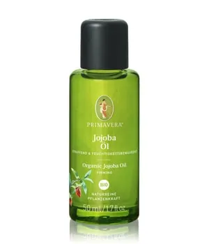 Primavera Jojoba Öl Bio 50 ml - Hochwertiges Körperöl - Naturreines Jojoba Öl zur Pflege jeder Haut, auch für ölige Haut geeignet. Fördert die Hautelastizität und ist ideal als Basisöl. Genießen Sie die geprüfte Qualität aus biologischem Anbau.
