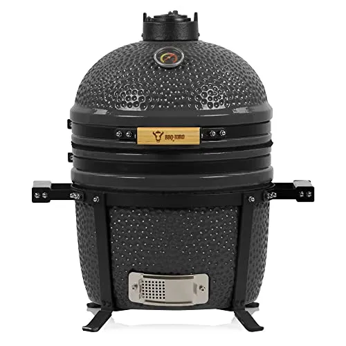 BBQ-Toro Kamado Grill Shiro Ø 39 cm - Mini Holzkohlegrill mit Thermometer und robustem Design, ideal für Grillen, Kochen und Räuchern – perfekter Begleiter für jedes Barbecue-Event.
