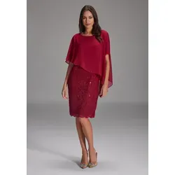 SWING Kleid in Rot - Größe 40 - Elegantes rotes Kleid mit schmalem Schnitt, Pailletten und Spitze. Perfekt für besondere Anlässe und sorgt für einen stilvollen Auftritt.