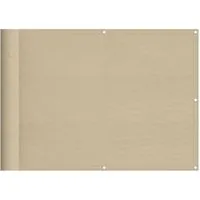 vidaXL Balkon-Sichtschutz Beige 75x1000 cm - Sonnenschirme: Wasserfester Sichtschutz aus 100 % Polyester-Oxford für maximale Privatsphäre und UV-Schutz, ideal für Balkone, Terrassen und Gärten.