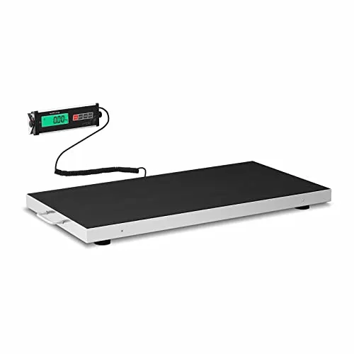 Steinberg Systems SBS-PS-150 Bodenwaage - Viehwaage mit 150 kg Kapazität und 50 g Genauigkeit, ideal für präzises Wiegen von Tieren dank Antirutschmatte und Tiermodus. Robuste Edelstahlfläche und modernes LCD-Display.
