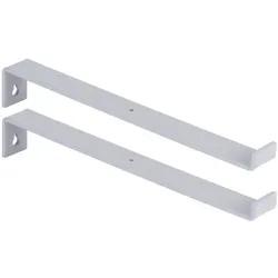 Alberts Regalträger Grau, Metall, 3x6.2x20.9 cm - Vielseitige Regalträger aus robustem Stahl für kreative Wandgestaltungen. Ideal für Arbeits- und Wohnzimmer, bringen sie modernen Charme und Stabilität in Ihr Zuhause.