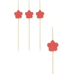 Papstar Flower Fingerfood-Spieße 84667 , 1 Packung = 100 Stück, Länge: 7 cm
