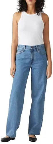Levi's Damen Baggy Dad Jeans, Own It Stone, 30W / 32L - Lässige Baggy Jeans im Vintage-Stil mit mittlerer Leibhöhe. Gerades Bein und entspannte Passform für hohen Tragekomfort. Ideal für einen entspannten Look im Alltag.