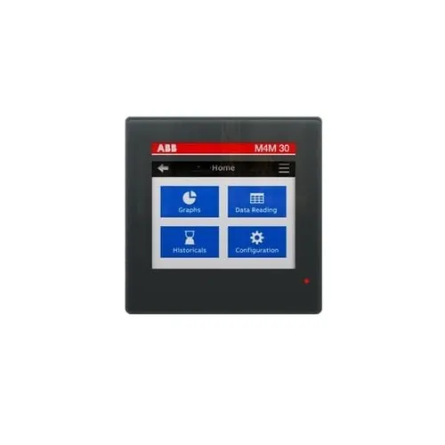 ABB M4M 30 PROFIBUS Netz-Analysegerät - Netzanalyse-Messgerät für den Türeinbau (96x96x57) mit 4 programmierbaren E/A, Spannungsversorgung 48-240V AC/DC, Bluetooth und PROFIBUS für präzise Netzüberwachung.