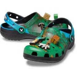 Crocs Minecraft Classic Clog Gr. 8.0 - Pantoletten im Minecraft-Design, vereinen legendären Crocs-Komfort mit kreativen JibbitzTM-Ansteckern für Fans des beliebten Spiels.