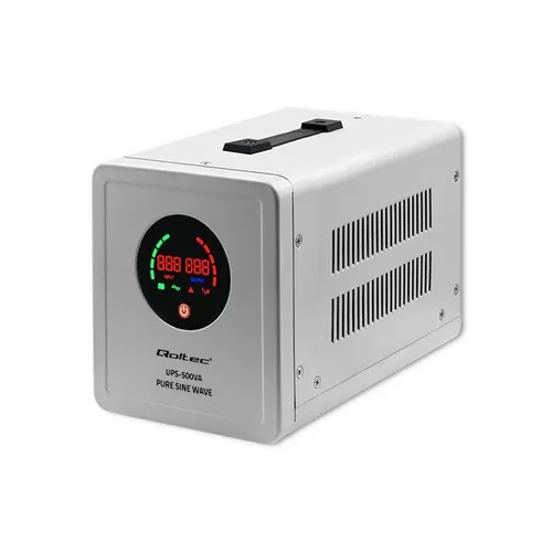 Qoltec Zasilacz Awaryjny Pure Sine Wave UPS 500VA - Sonstige Stromversorgung, zuverlässige Stromversorgung mit reinem Sinus, ideal für empfindliche Geräte und Notfälle.