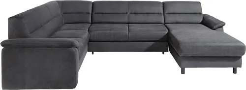sit&more Wohnlandschaft Ascara U-Form, inklusive Boxspring/Federkern-Polsterung, wahlweise mit Bettfunktion