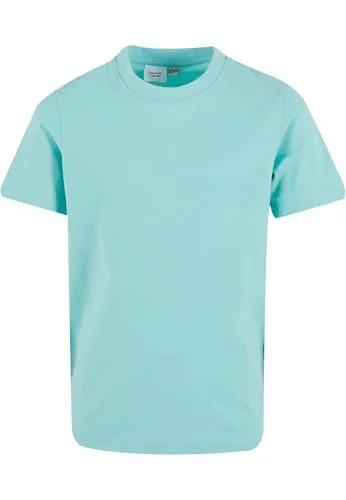 Build Your Brand Kinder T Shirt Basic – Rundhals Kurzarm Tee aus Baumwolle mit klassischer Passform für Alltag Schule Sommer und Freizeit Outfits,Berylblue,146-152