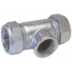 Gebo Temperguss Klemmverbinder Typ T - IG Abgang 17,2 x 17,2 mm x 3/8'' - Fittings - Robuster Klemmverbinder aus Temperguss für zuverlässige Verbindungen in Rohrsystemen.