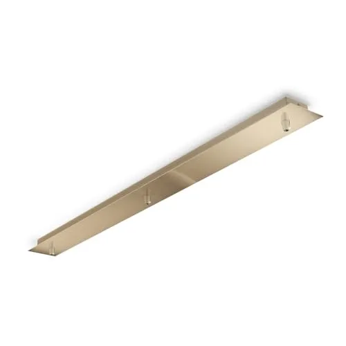 Baldachin LINEAR STANDARD 88 cm – eckig, messing brüniert - Eleganter Baldachin für Hängelampen, 3-fach mit Überstand-Blende, aus hochwertigem Metall, ideal für stilvolle Deckenleuchten.